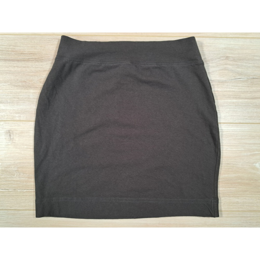 Moda International Womens Gray Cotton Blend Mini Skirt Size S Charcoal Pull On
